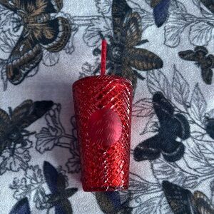 Starbucks Red Christmas Holiday Jeweled Tumbler Cup